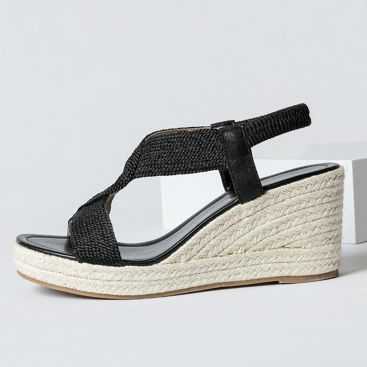 ROZALIA | Sandalias de cuña con acabado trenzado