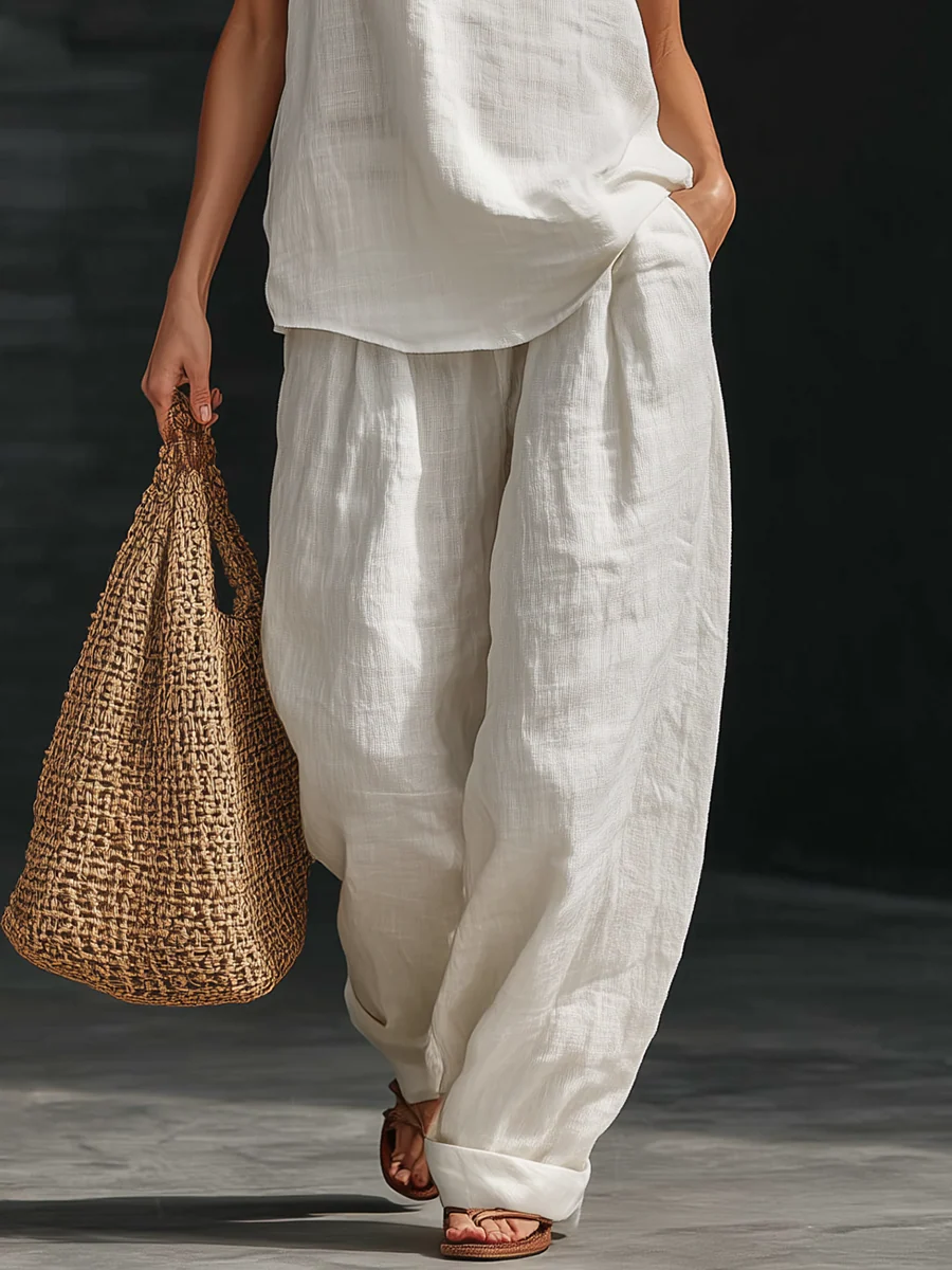 Zoë™ | Conjunto sin Mangas con Pantalón Ancho