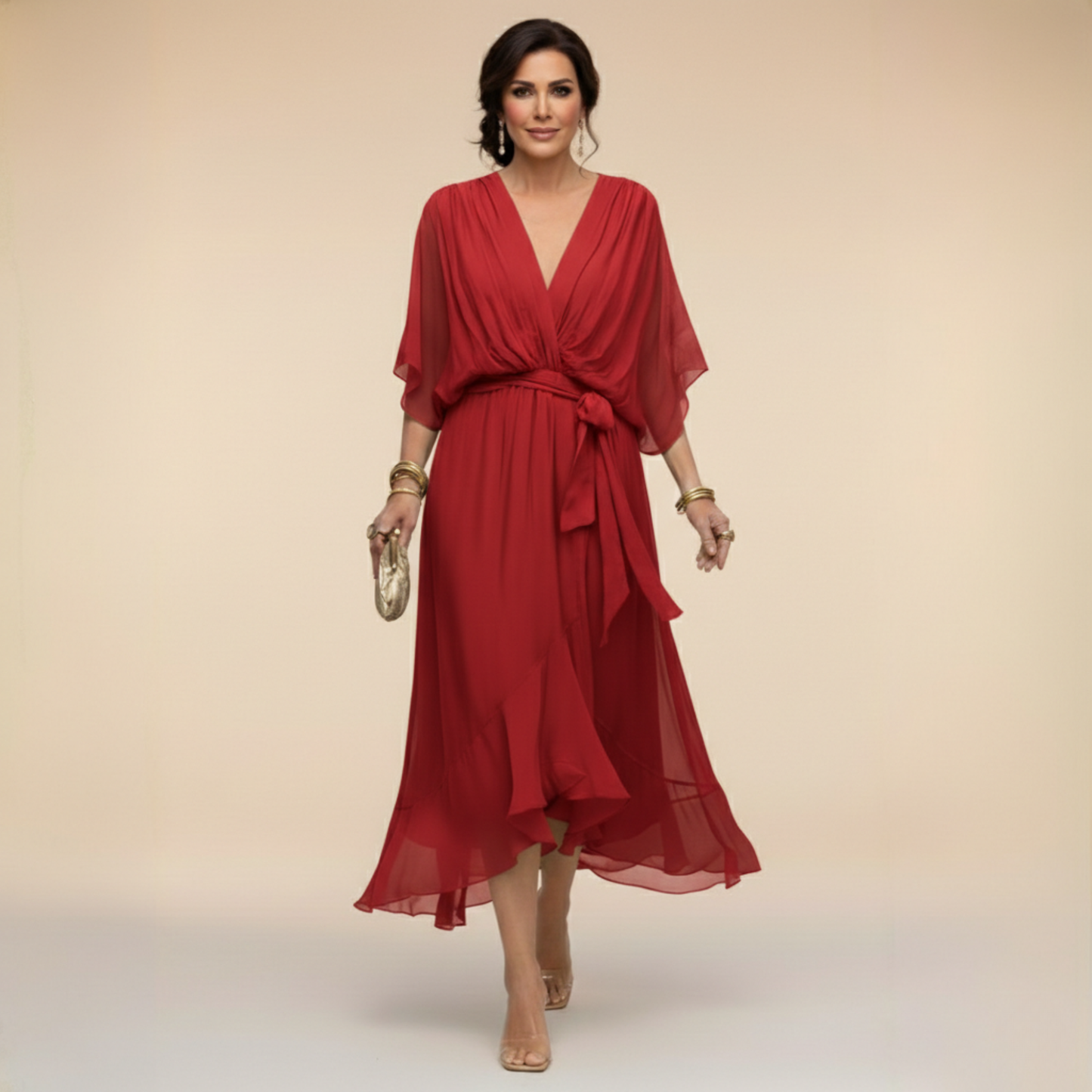 Sarah™ | Vestido Sandra con Cuello en V