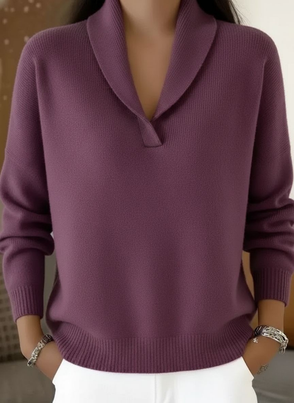 Antonine™ | Suéter de Cuello en V