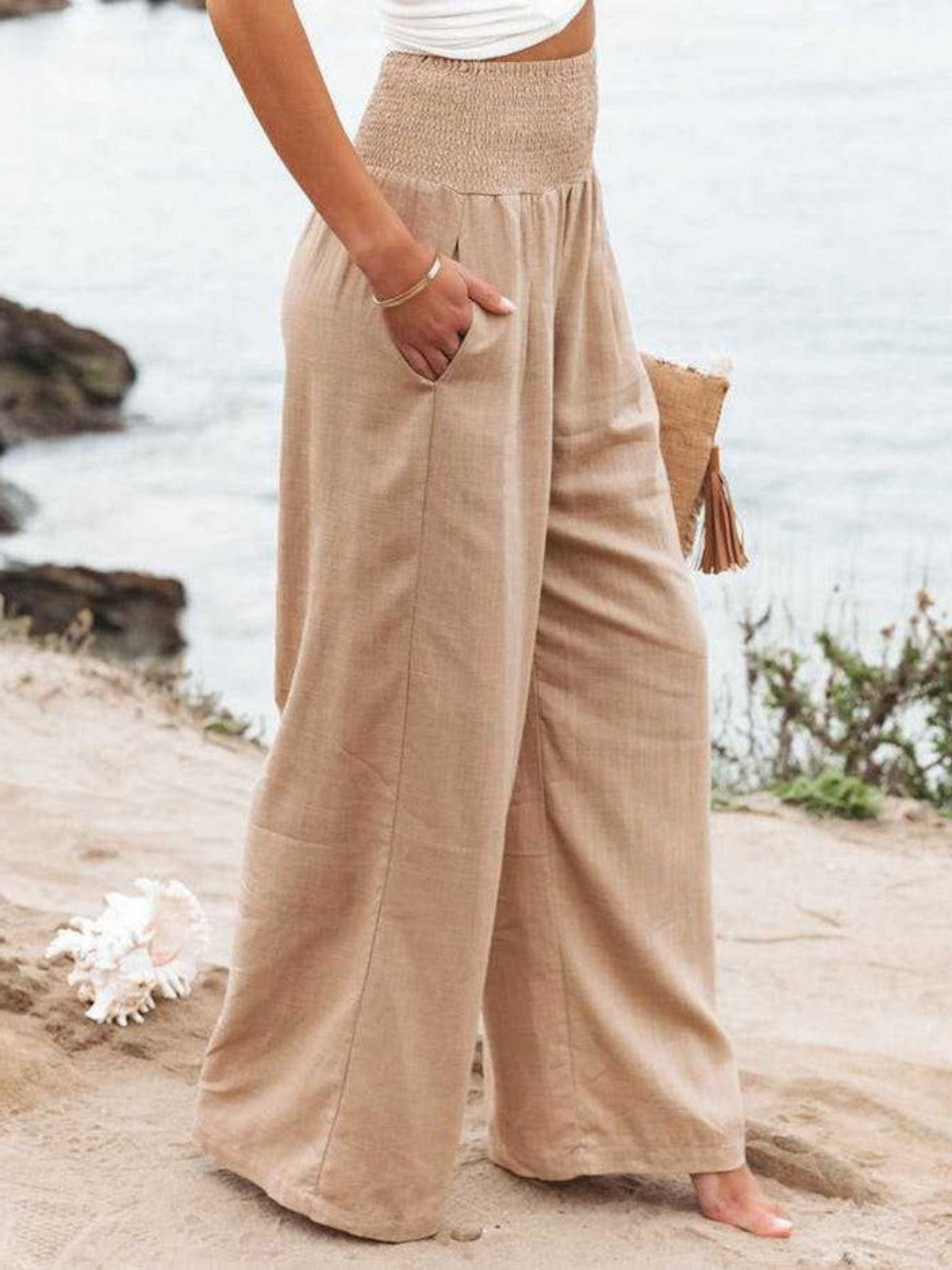 THALIORA – PANTALÓN ANCHO DE LINO REMI