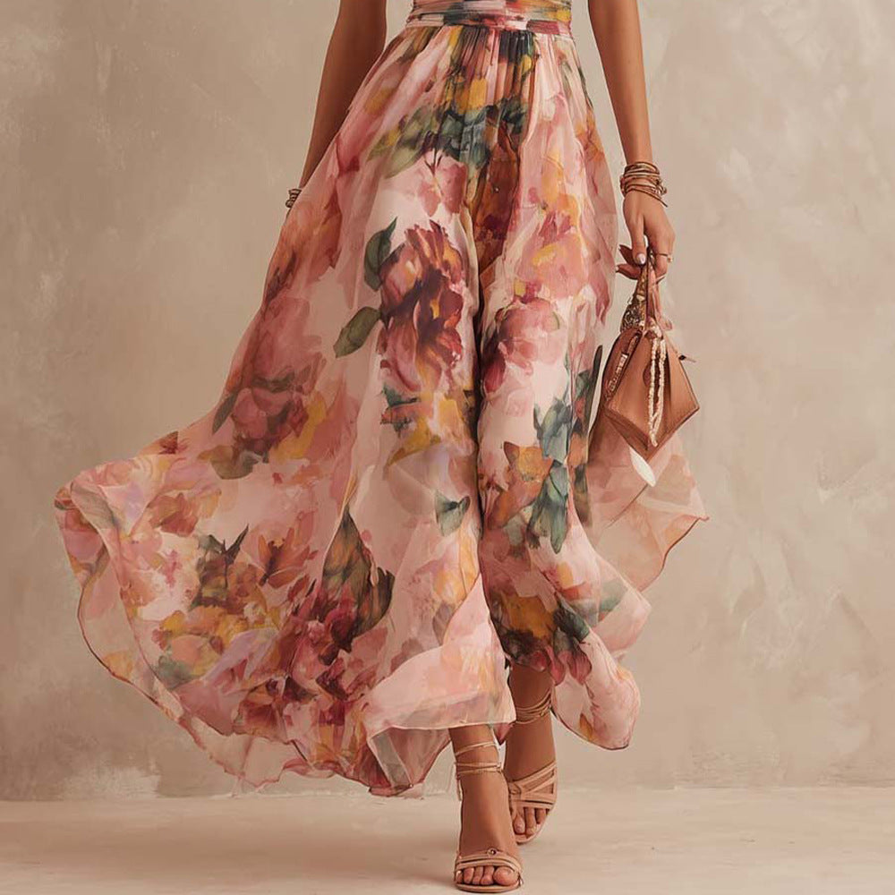 ELWIRA | Vestido floral asimétrico de un hombro