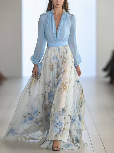Harper™ | Hermoso Vestido Maxi con Estampado Floral