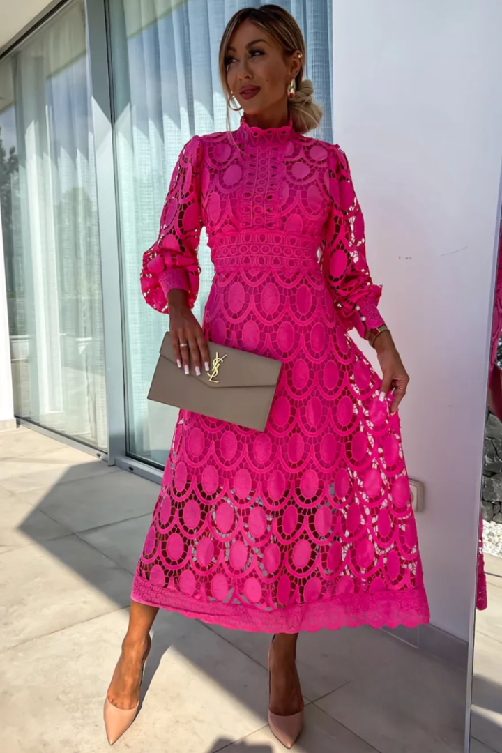 Eloah™ | Elegante Vestido Midi de Encaje