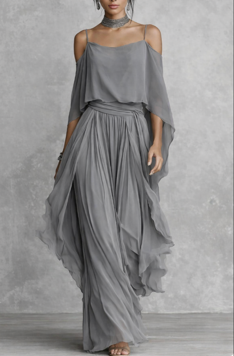 Isabela | Conjunto Fluido Gris