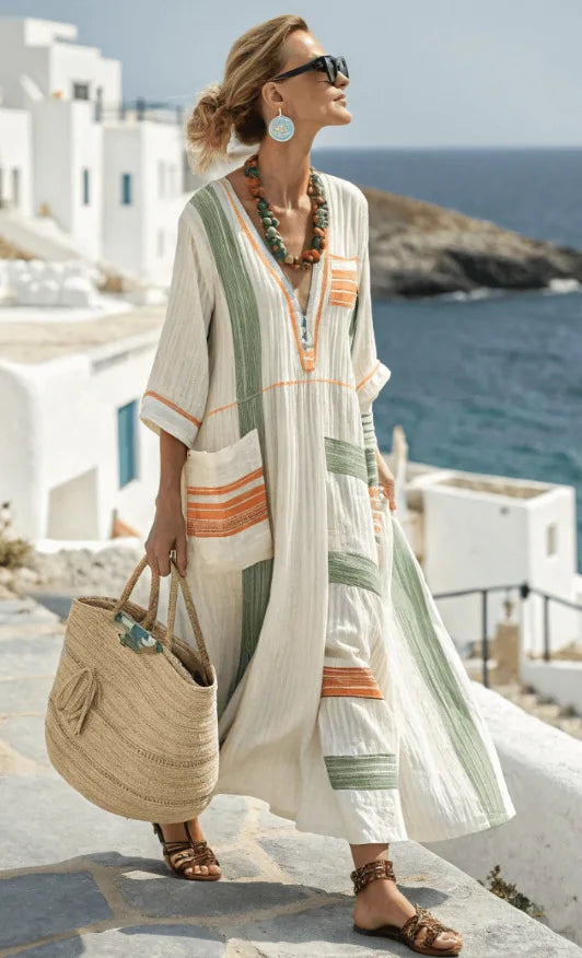 Vera™ Vestido de Flujo Costero