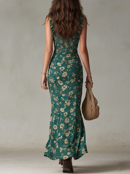 Zara | Vestido Maxi Boho Retro