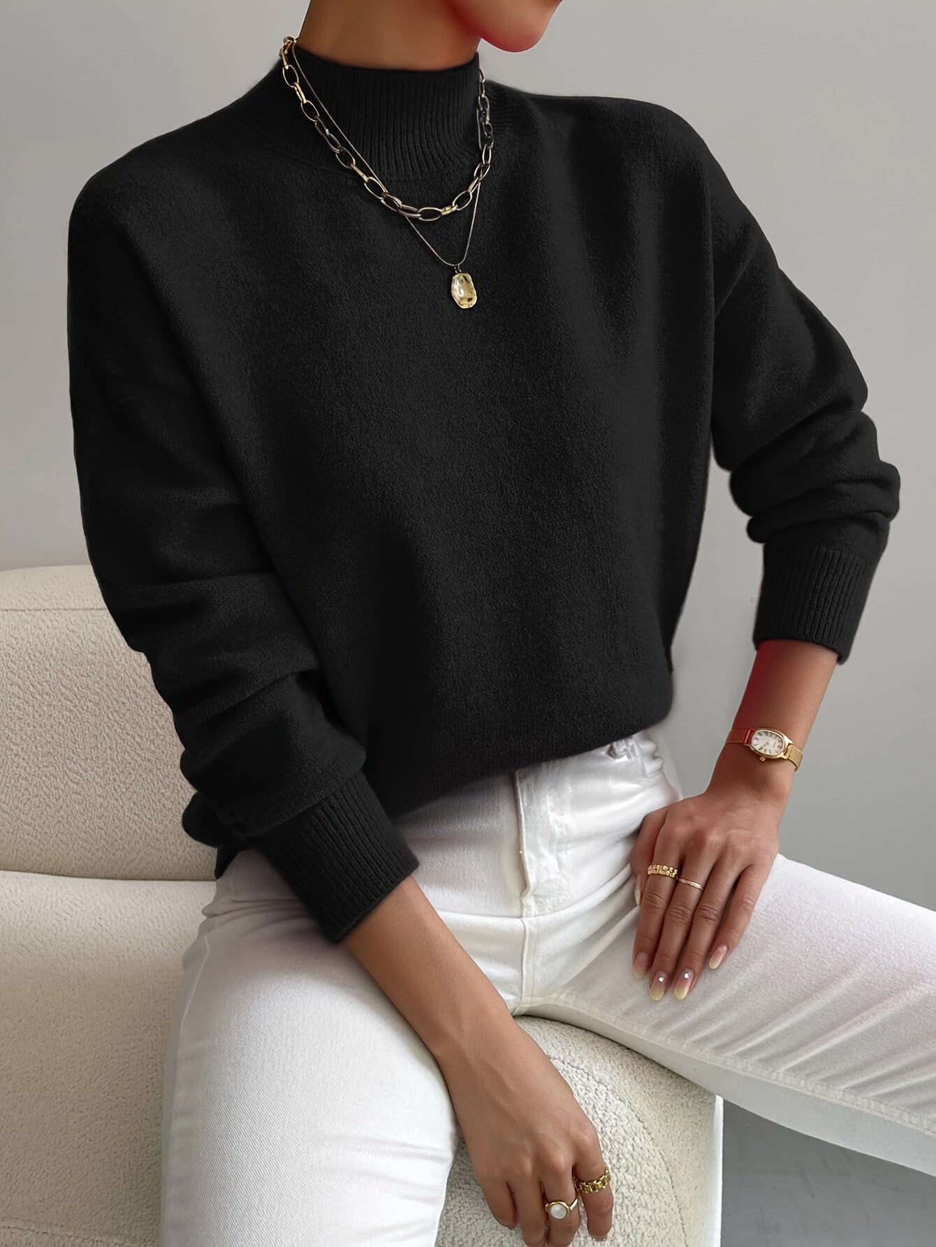 Marilena | Suéter elegante de cuello alto