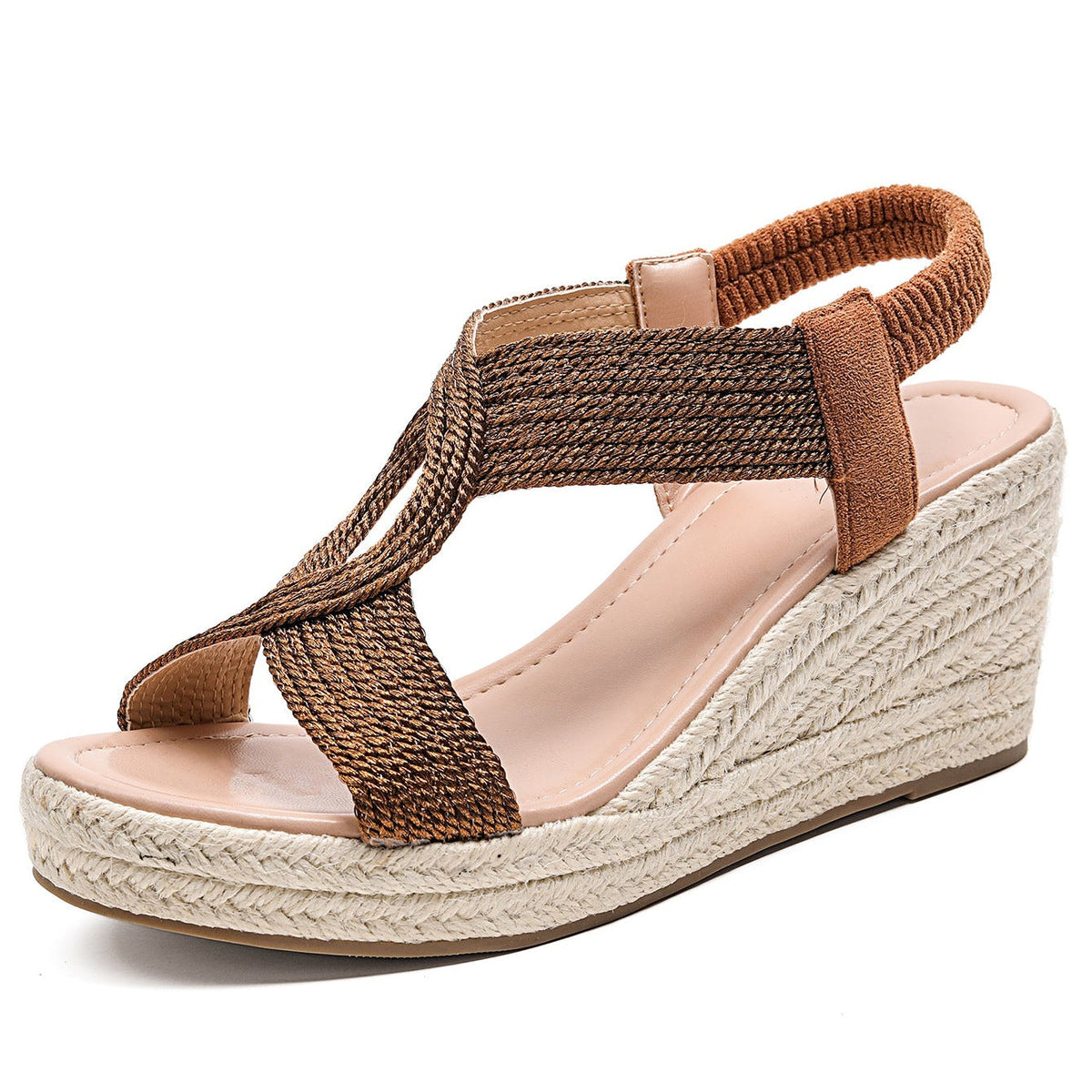 ROZALIA | Sandalias de cuña con acabado trenzado